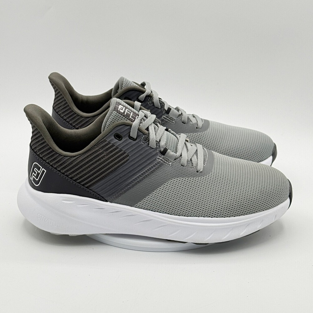Footjoy Flex Spikeless Golf Shoes / Size 7.5-Wide Mens / Grey Charcoal NEW